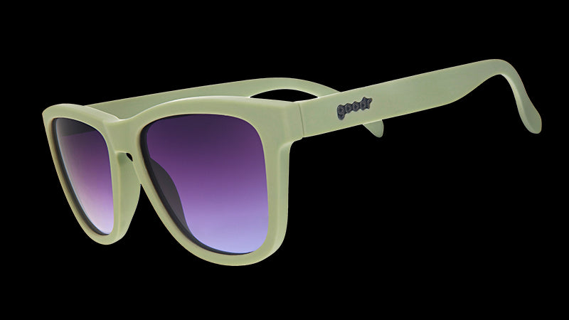 Dawn of A New Sage | lunettes de soleil carrées vertes avec verres violets dégradés | lunettes de soleil goodr OG