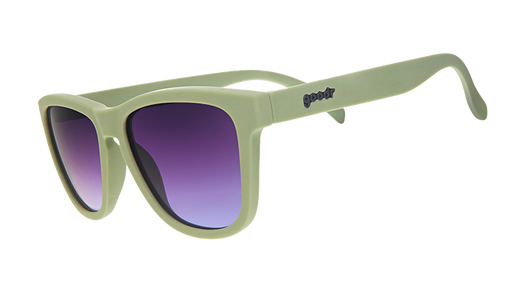 Dawn of A New Sage | lunettes de soleil carrées vertes avec verres violets dégradés | lunettes de soleil goodr OG