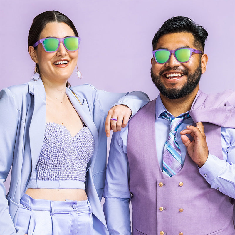 Lilac It like That | lunettes de soleil violet lavande avec verres verts| OG goodr sunglasses